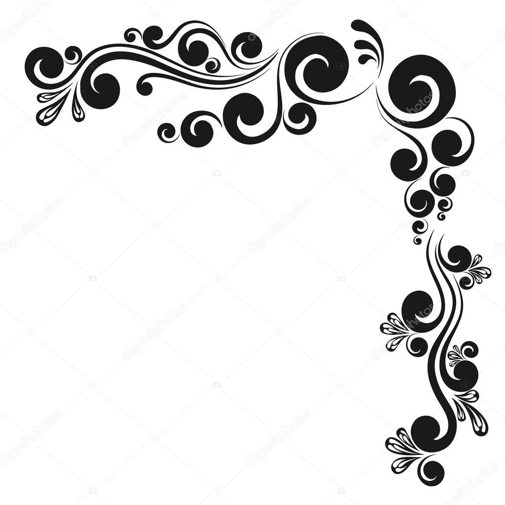 Vintage decorative calligraphic borders. Template signage, logos, labels, stickers, cards. Classic design elements for greeting cards, diplomas, certificates and awards. Graphic design page.