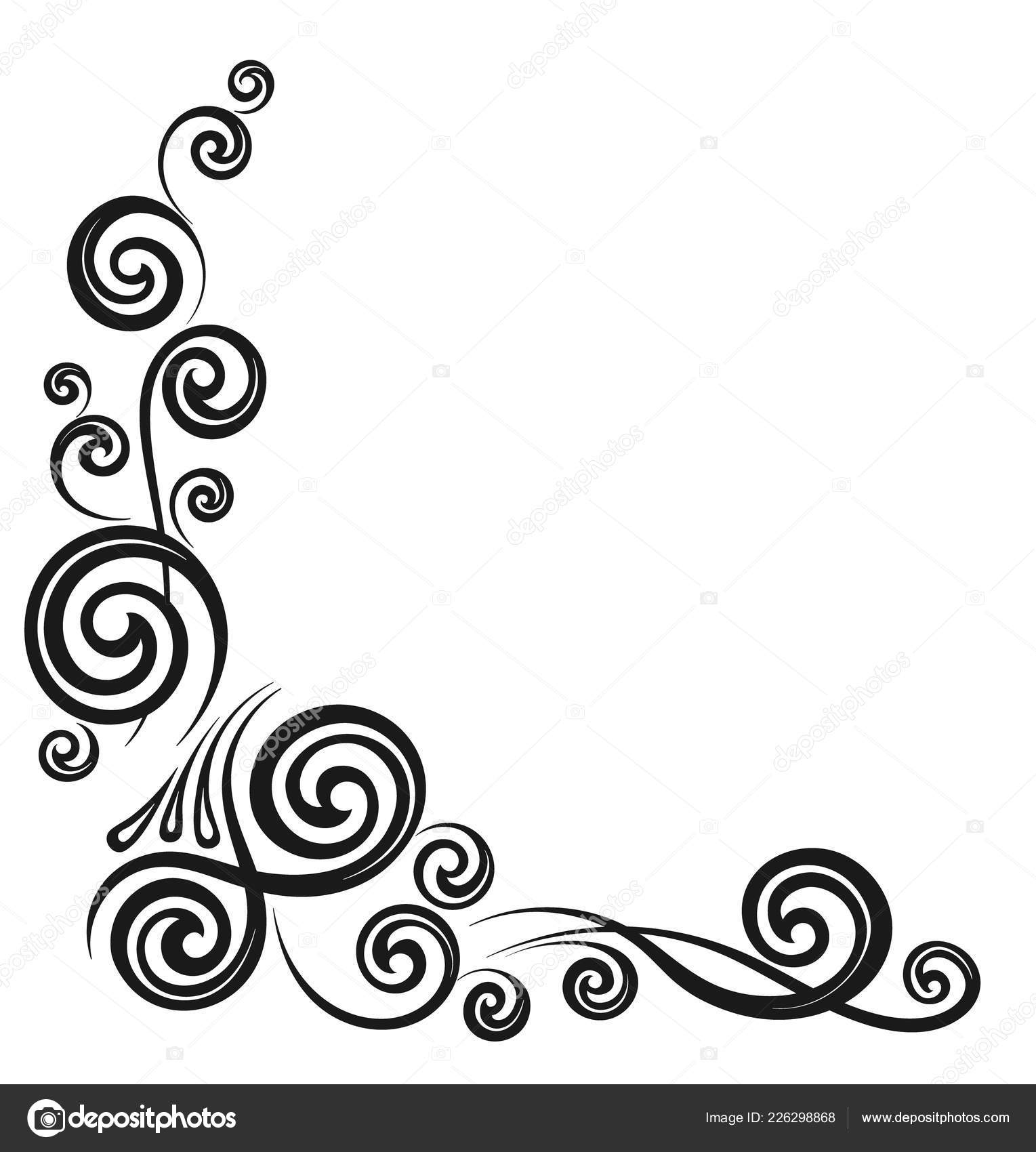 Vintage Decorative Calligraphic Borders Template Signage Logos