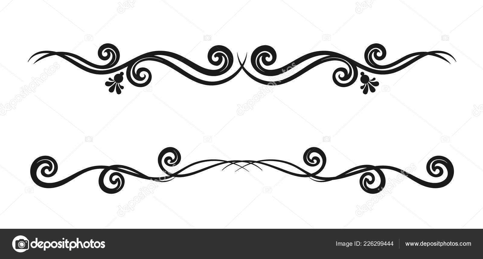 Vintage Decorative Calligraphic Borders Template Signage Logos