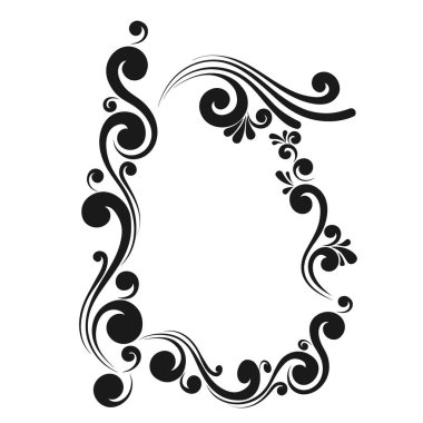 Kaligrafi D harfi, Vintage dekoratif vektör alfabesi