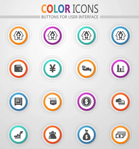 Currency exchange vector icons for user interface design