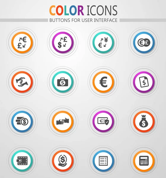 Currency Exchange Vector Icons User Interface Design Stock Vector