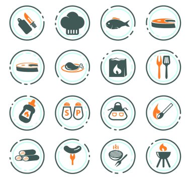 Barbekü Icons set