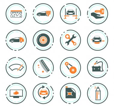Araba Dükkanı Icons set