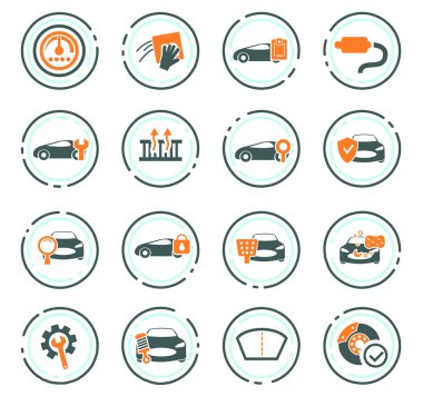Araba Dükkanı Icons set