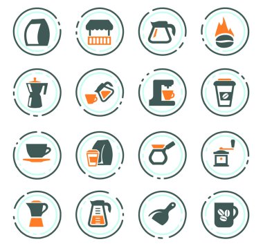 kahve simgeleri ayarlandı