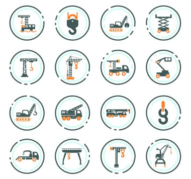 Vinç ve lifing makineleri Icon set