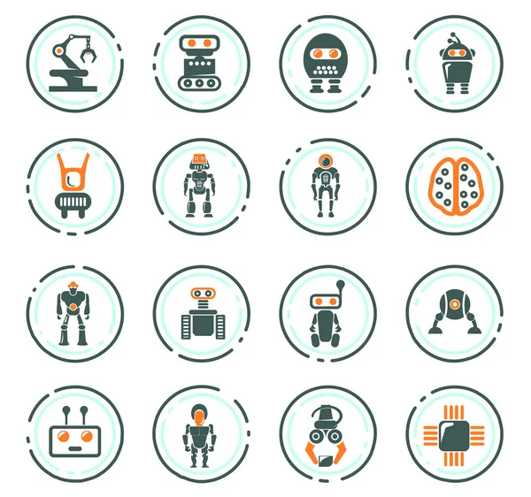 Set icone robot — Vettoriale Stock