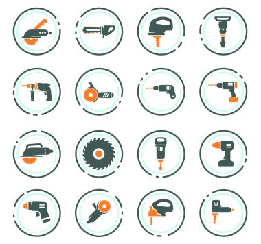 güç araçları Icons set