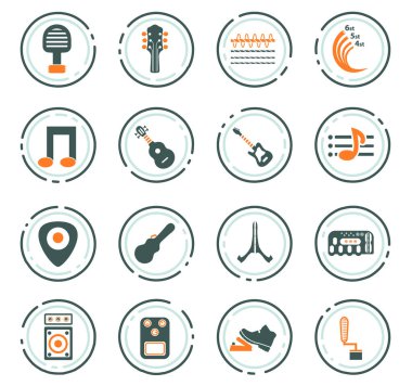 Gitar ve aksesuarları Icons set