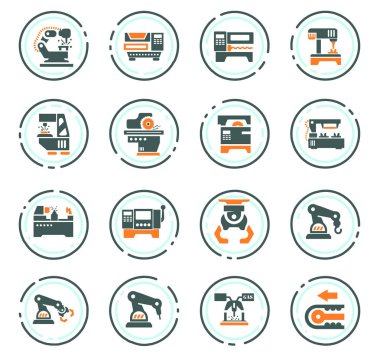 Makine aracı Icons set