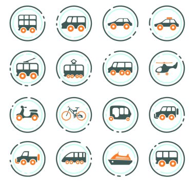 toplu taşıma Icons set