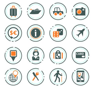 seyahat simgeleri ayarlandı