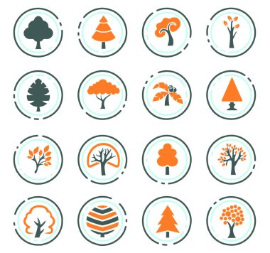 conjunto de iconos de árbol