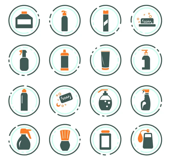 Set icone dei prodotti chimici per la casa — Vettoriale Stock