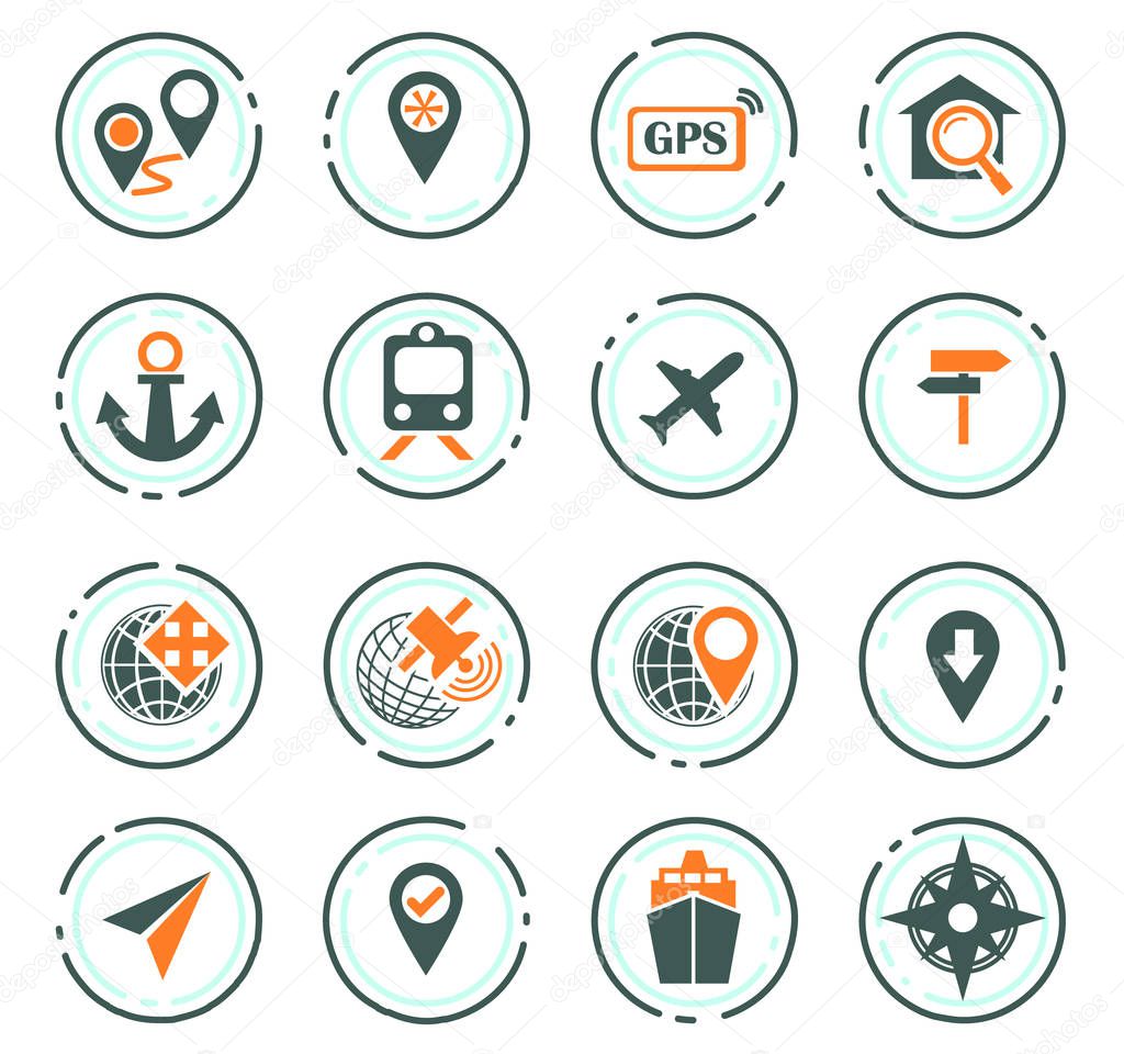 Navigation icon set