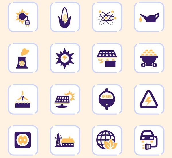 Conjunto de iconos de la industria del combustible BIO — Vector de stock
