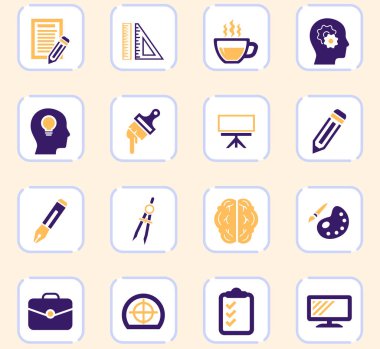 Yaratıcı süreç Icons set