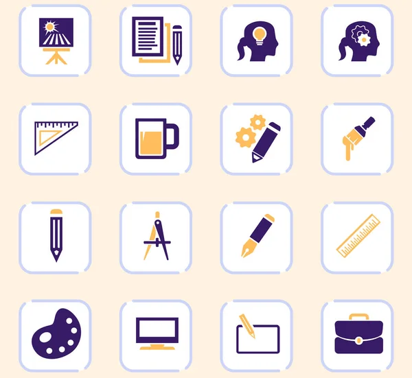 Creative process icons set — Stock Vector