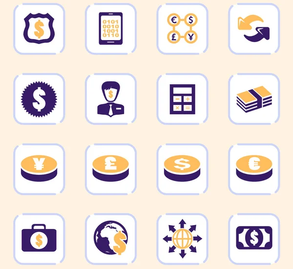 Currency exchange icons set — Stock Vector