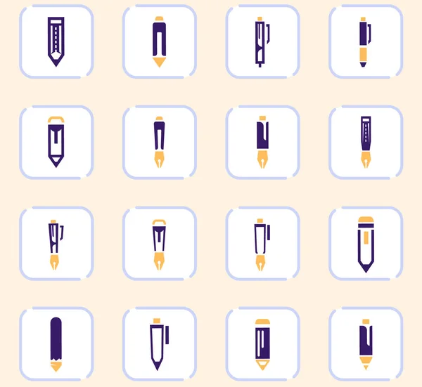 Bewerken icons set — Stockvector