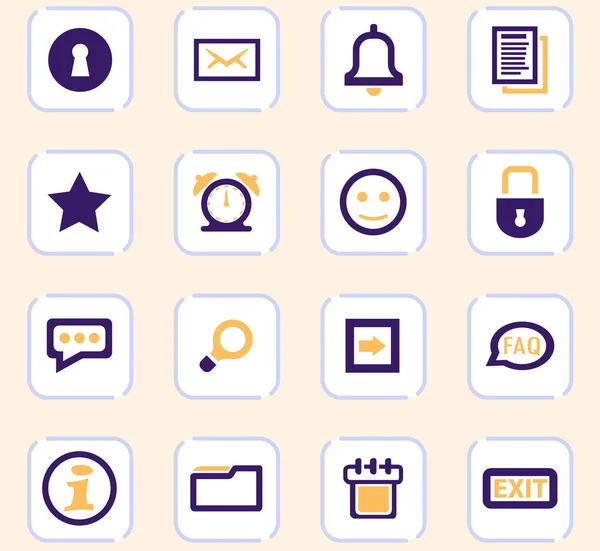 Forum arabirimi Icons set — Stok Vektör