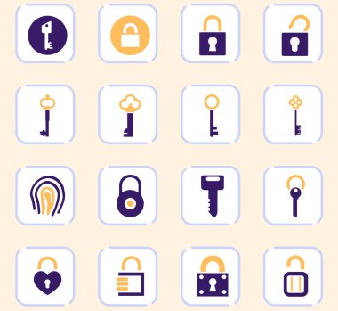 Kilit Icons set