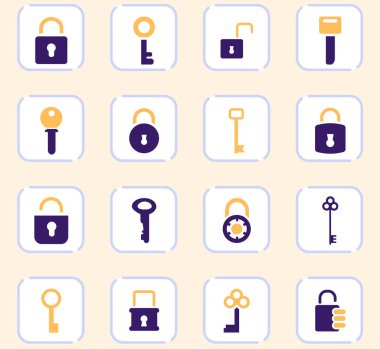 Kilit Icons set