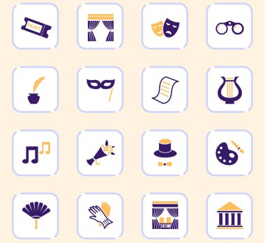 Tiyatro Icons set
