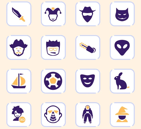 Conjunto de iconos de géneros de cine — Vector de stock