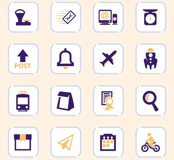 Post service icons set — Stockvector