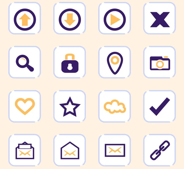 Kullanıcı arabirimi Icons Set — Stok Vektör