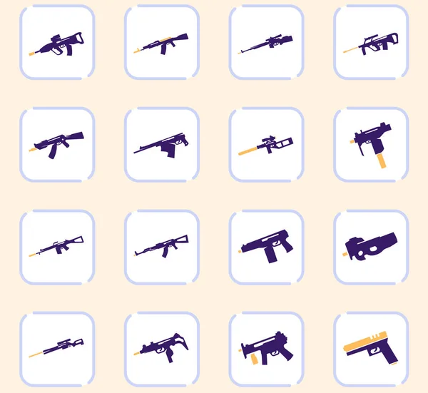 Conjunto de armas de mão —  Vetores de Stock
