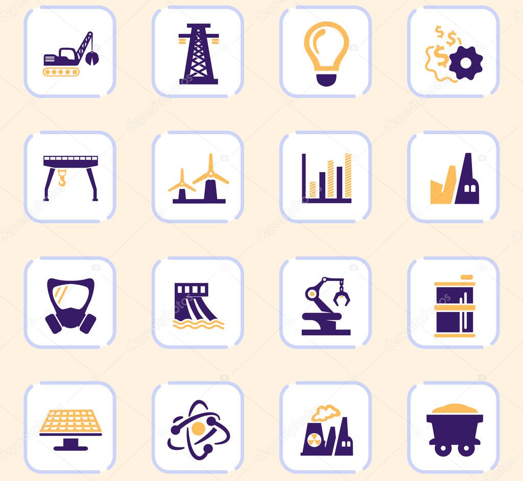 Industry icons set