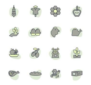 Web siteleri ve kullanıcı arayüzü için tarım ve tarım simgesi belirlendi