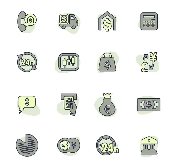 Currency Exchange Vector Icons User Interface Design — Stock Vector