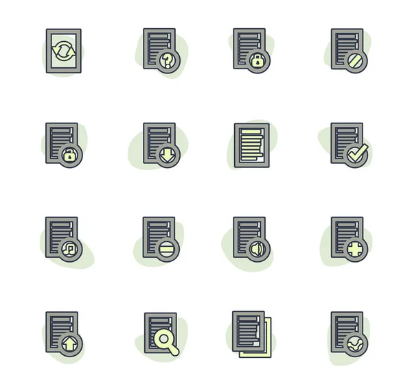 Documents Vector Icons User Interface Design — Stock Vector