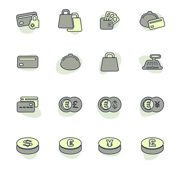 Commers Vector Icons User Interface Design — Stock Vector