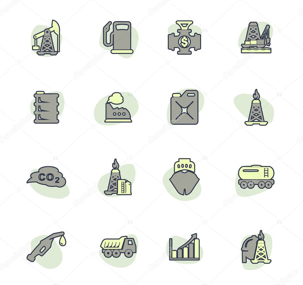 Extraction of oil icons set for web sites and user interface