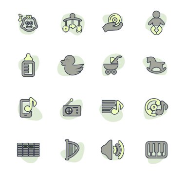 Web siteleri ve kullanıcı arayüzü için Jazz ve Blues müzik simgesi ayarlandı