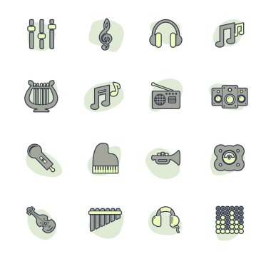 Web siteleri ve kullanıcı arayüzü için müzik simgesi ayarlandı