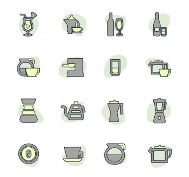 Web siteleri ve kullanıcı arayüzü için içecek simgesi hazırlama araçları