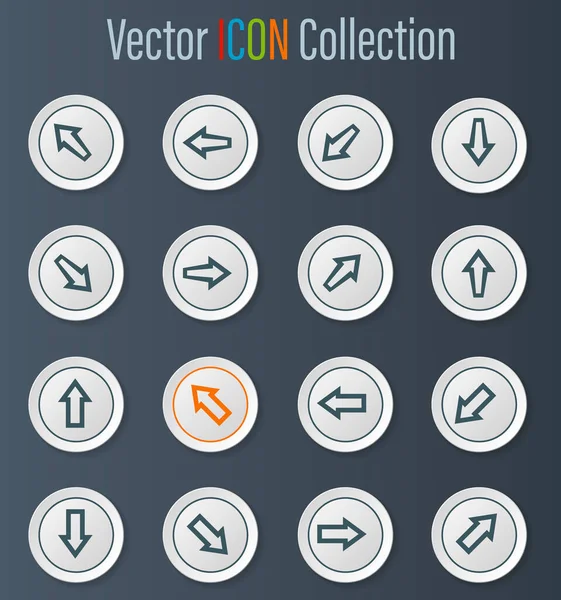 Iconos Vector Flechas Para Diseño Interfaz Usuario — Vector de stock
