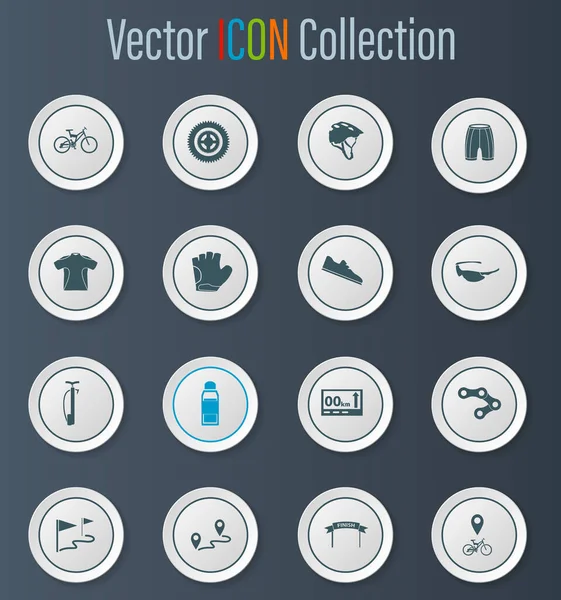 Conjunto Iconos Bicicleta Para Sitios Web Interfaz Usuario — Vector de stock