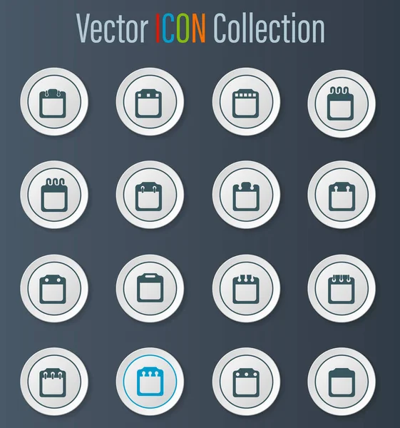 Conjunto Iconos Calendario Para Sitios Web Interfaz Usuario — Vector de stock