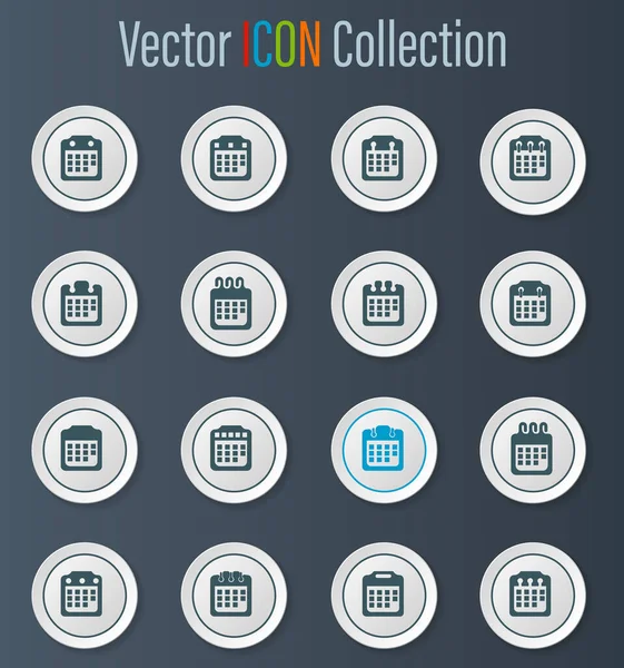 Calendar Icon Set Web Sites User Interface — Stock Vector