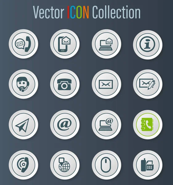 Kontaktieren Sie Uns Mit Vektorsymbolen Für Das Design Der Benutzeroberfläche — Stockvektor