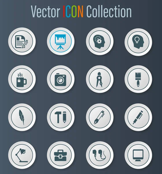 Creative Process Vector Icons User Interface Design — Stock Vector