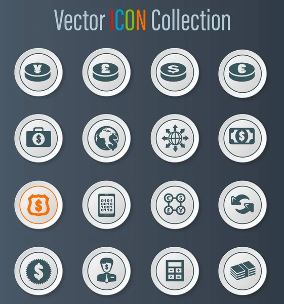 Currency Exchange Vector Icons User Interface Design — Stock Vector