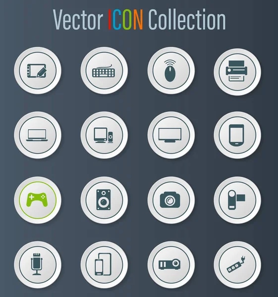 Набор Значков Устройств Веб Сайтов Пользовательского Интерфейса — стоковый вектор